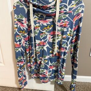 Very rare Floral Cowl Neck Hoodie size p xs